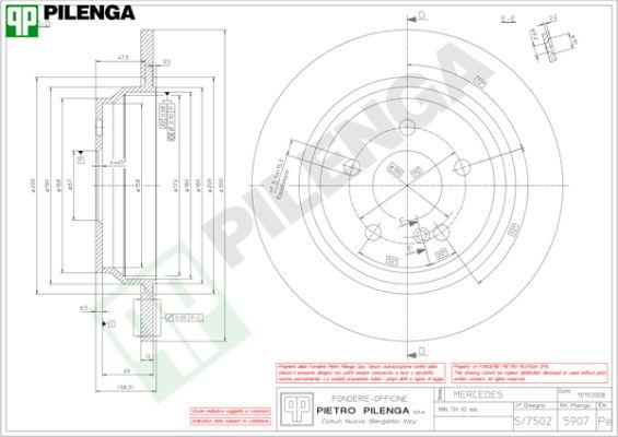 Pilenga 5907 - Тормозной диск unicars.by