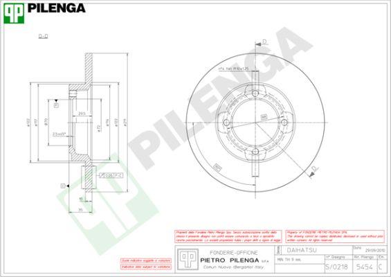 Pilenga 5454 - Тормозной диск unicars.by