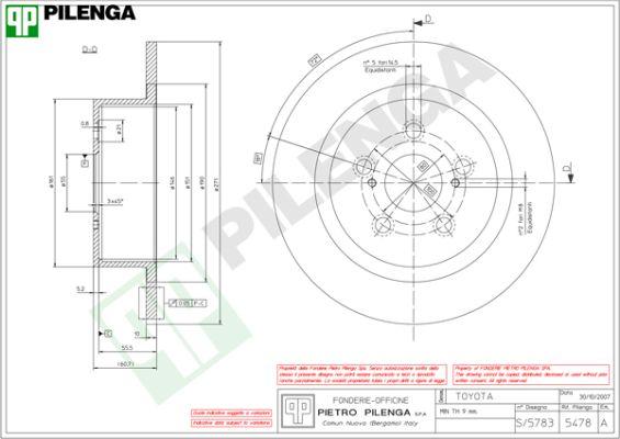 Pilenga 5478 - Тормозной диск unicars.by