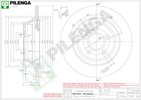 Pilenga 5581 - Тормозной диск unicars.by