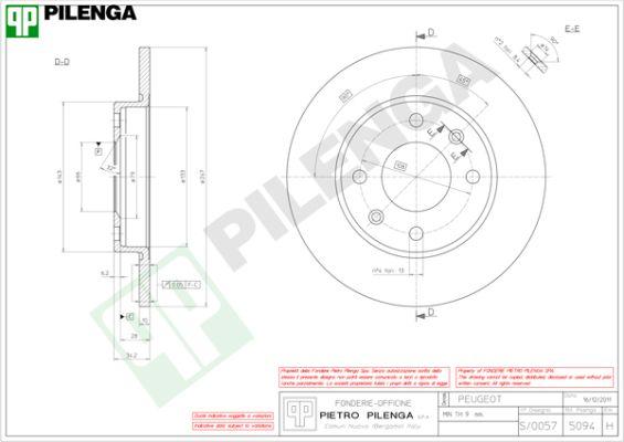 Pilenga 5094 - Тормозной диск unicars.by