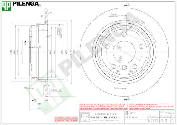 Pilenga 5111 - Тормозной диск unicars.by