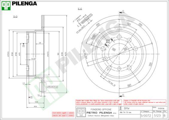 Pilenga 5123 - Тормозной диск unicars.by