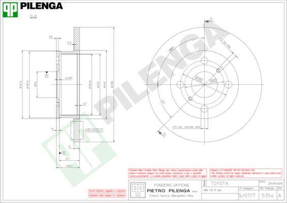 Pilenga 5354 - Тормозной диск unicars.by