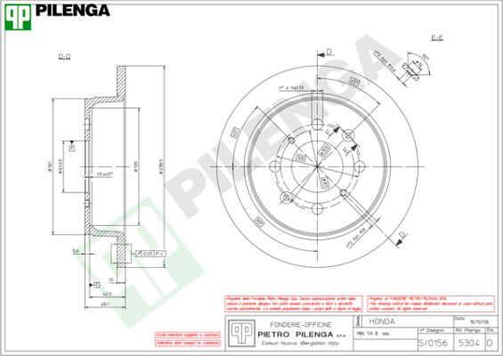 Pilenga 5304 - Тормозной диск unicars.by