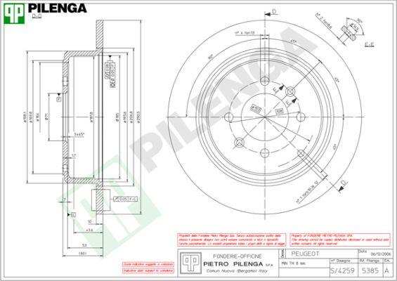 Pilenga 5385 - Тормозной диск unicars.by