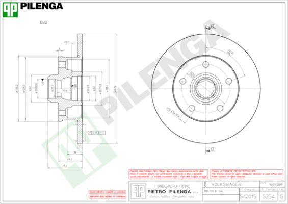 Pilenga 5254 - Тормозной диск unicars.by