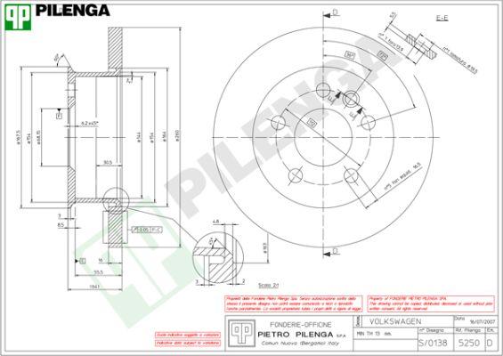 Pilenga 5250 - Тормозной диск unicars.by