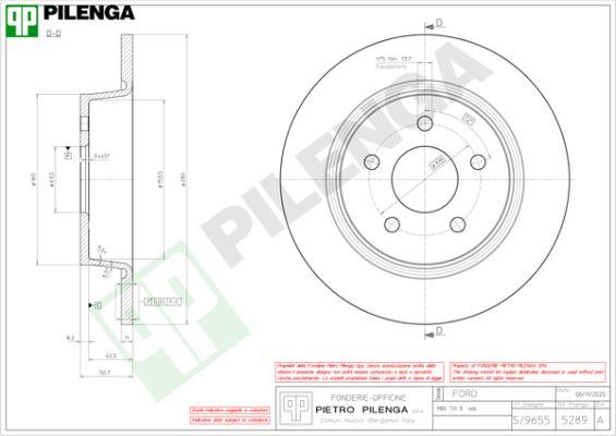 Pilenga 5289 - Тормозной диск unicars.by