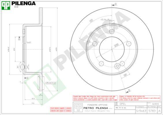 Pilenga 5783 - Тормозной диск unicars.by