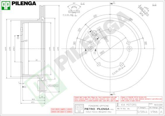 Pilenga V966 - Тормозной диск unicars.by