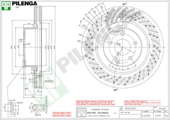 Pilenga V919 - Тормозной диск unicars.by