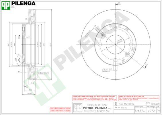 Pilenga V972 - Тормозной диск unicars.by