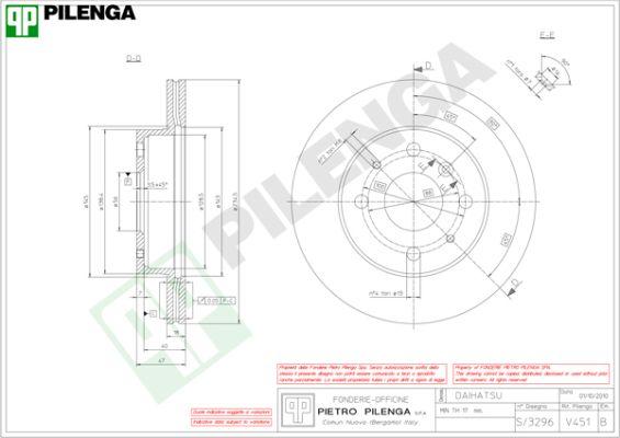 Pilenga V451 - Тормозной диск unicars.by