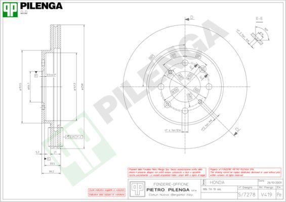 Pilenga V419 - Тормозной диск unicars.by