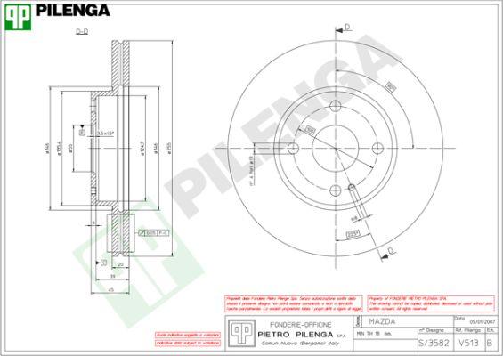 Pilenga V513 - Тормозной диск unicars.by