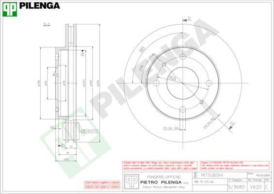 Pilenga V620 - Тормозной диск unicars.by