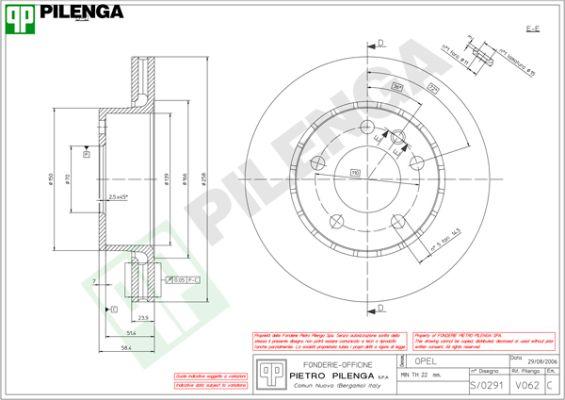 Pilenga V062 - Тормозной диск unicars.by