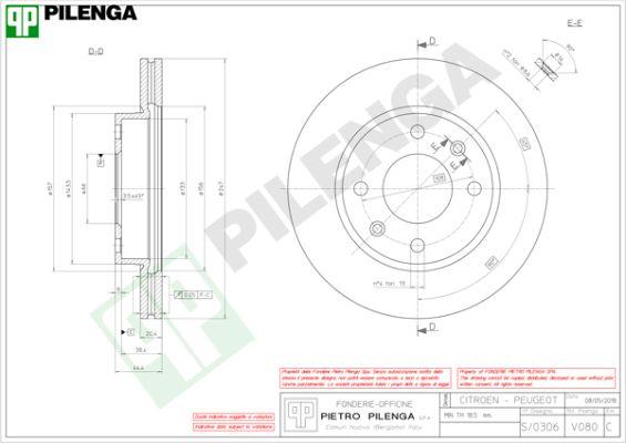 Pilenga V080 - Тормозной диск unicars.by