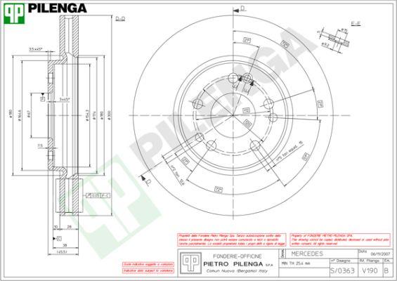 Pilenga V190 - Тормозной диск unicars.by