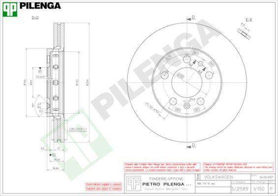 Pilenga V150 - Тормозной диск unicars.by