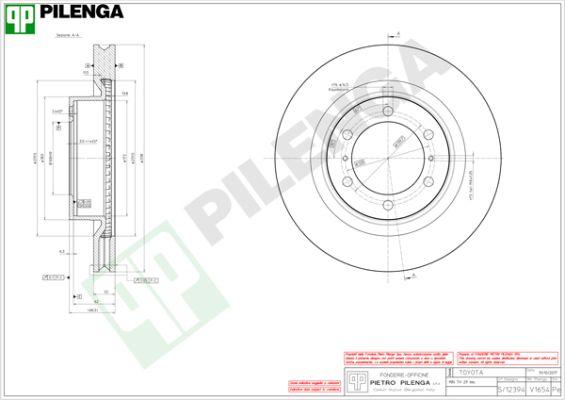 Pilenga V1654 - Тормозной диск unicars.by