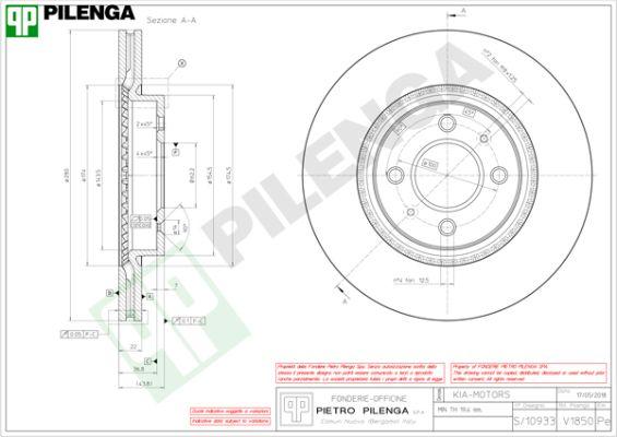 Pilenga V1850 - Тормозной диск unicars.by