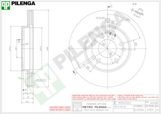 Pilenga V183 - Тормозной диск unicars.by