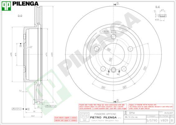 Pilenga V809 - Тормозной диск unicars.by