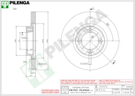 Pilenga V348 - Тормозной диск unicars.by