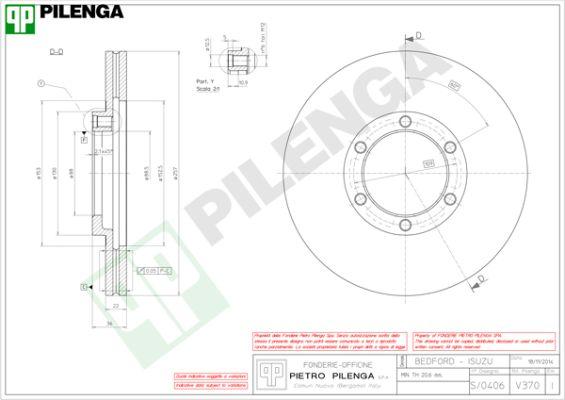 Pilenga V370 - Тормозной диск unicars.by