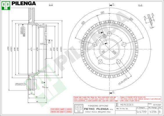 Pilenga V296 - Тормозной диск unicars.by