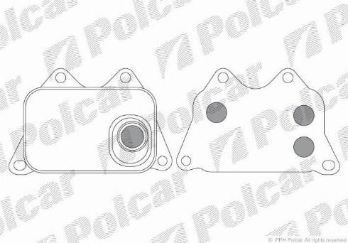 Polcar 9555L8-1 - Масляный радиатор, двигательное масло unicars.by