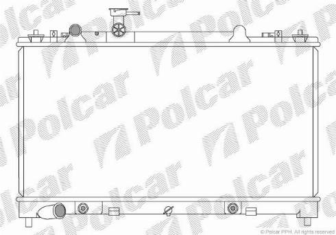 Polcar 456008-4 - Радиатор, охлаждение двигателя unicars.by