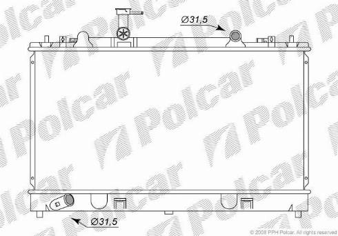 Polcar 4519085K - Радиатор, охлаждение двигателя unicars.by