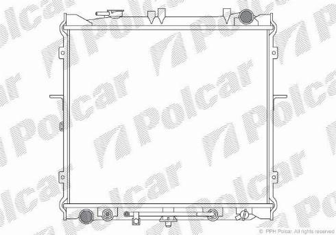 Polcar 4102082X - Радиатор, охлаждение двигателя unicars.by