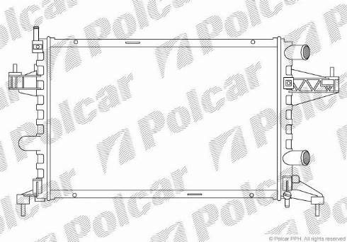 Polcar 555608B1 - Радиатор, охлаждение двигателя unicars.by