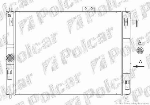 Polcar 550408-4 - Радиатор, охлаждение двигателя unicars.by