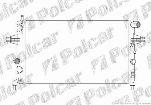 Polcar 550808A6 - Радиатор, охлаждение двигателя unicars.by