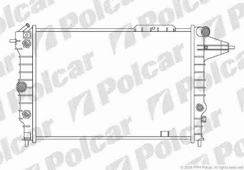 Polcar 5514082X - Радиатор, охлаждение двигателя unicars.by