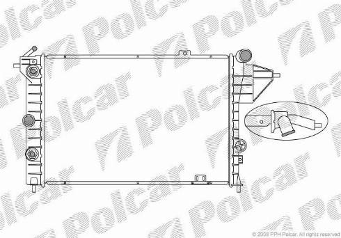 Polcar 551408-2 - Радиатор, охлаждение двигателя unicars.by