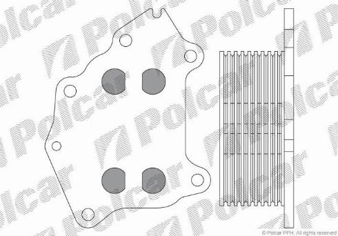 Polcar 5102L8-1 - Масляный радиатор, двигательное масло unicars.by