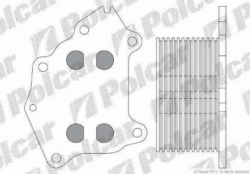 Polcar 5102L8-2 - Масляный радиатор, двигательное масло unicars.by