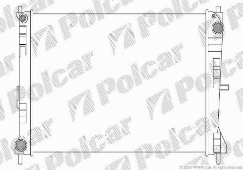 Polcar 605608-1 - Радиатор, охлаждение двигателя unicars.by