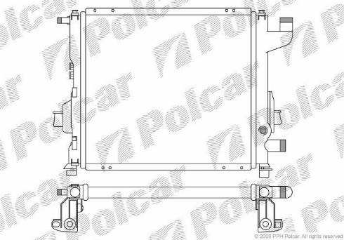 Polcar 6004082X - Радиатор, охлаждение двигателя unicars.by