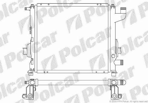 Polcar 600408-2 - Радиатор, охлаждение двигателя unicars.by