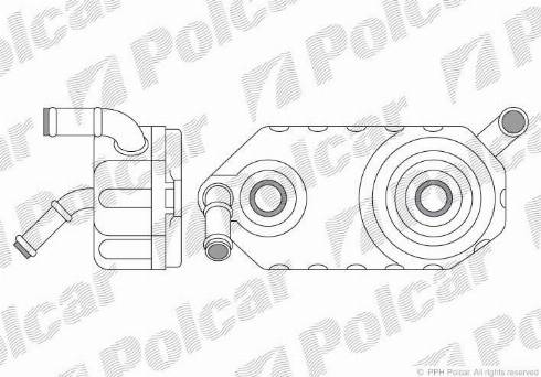 Polcar 6713L8-1 - Масляный радиатор, автоматическая коробка передач unicars.by