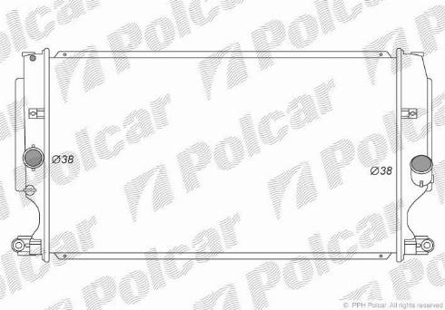 Polcar 8116084K - Радиатор, охлаждение двигателя unicars.by