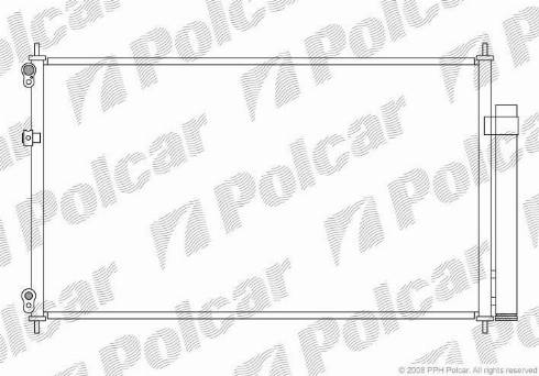 Polcar 3841K8C1 - Конденсатор кондиционера unicars.by