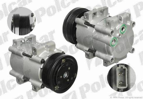 Polcar 8FK351113691 - Компрессор кондиционера unicars.by